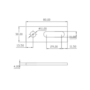 Montageadapter für M10 Stockschrauben Edelstahl